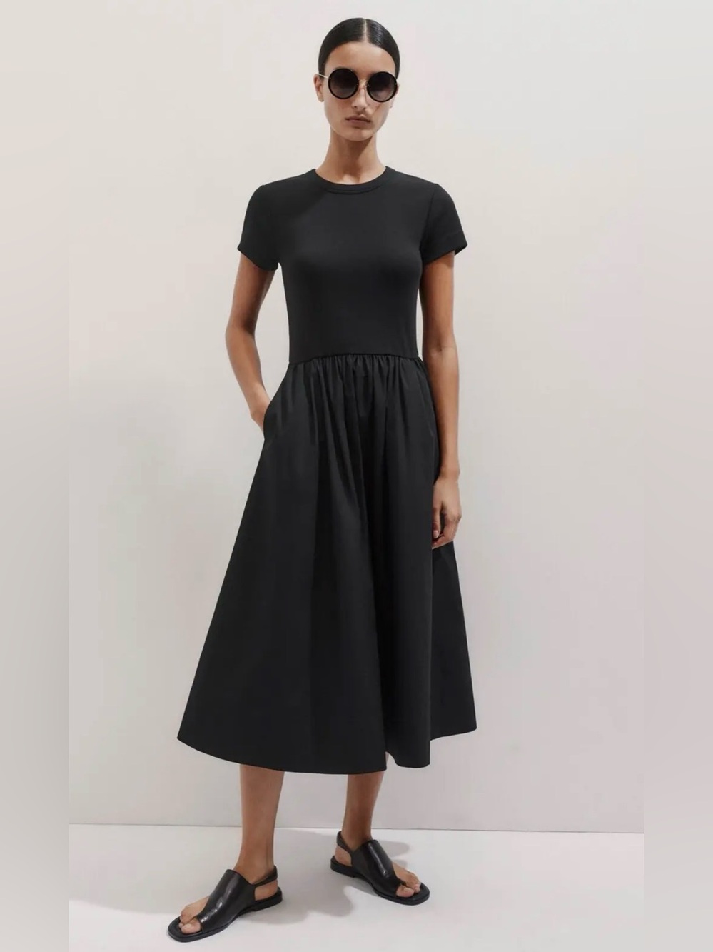 NWOT - Me+Em Rib Tee Midi Dress